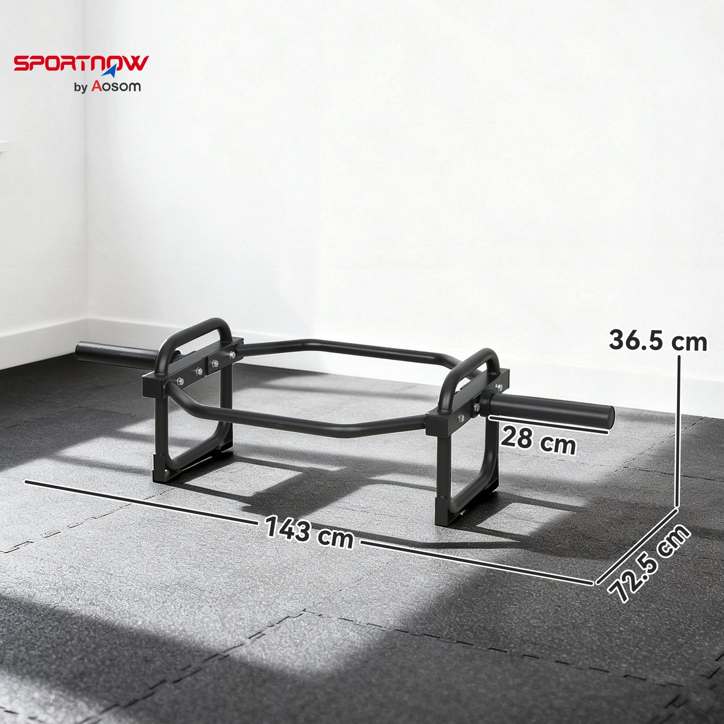 Olympic Trap Bar, 2" Hex Barbell Bar with 300kg Capacity