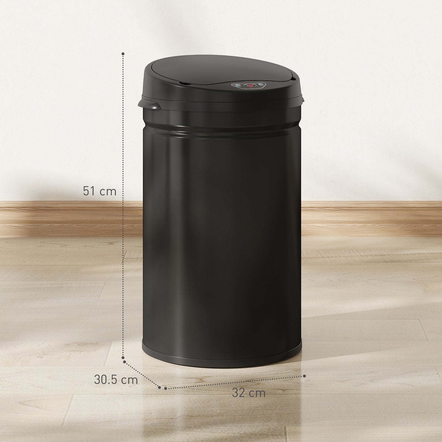 30L Sensor Bin with Soft-Close Lid, Automatic Touchless Kitchen Bin