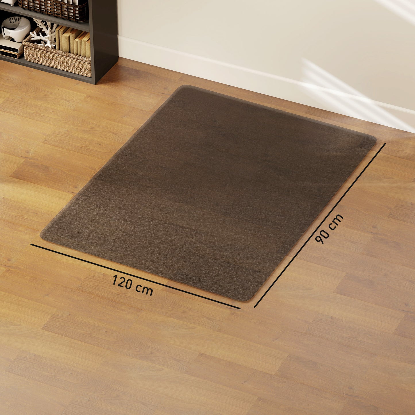 Home Office Hard Floor Protector Chair Mat Non Slip Frosted, Black