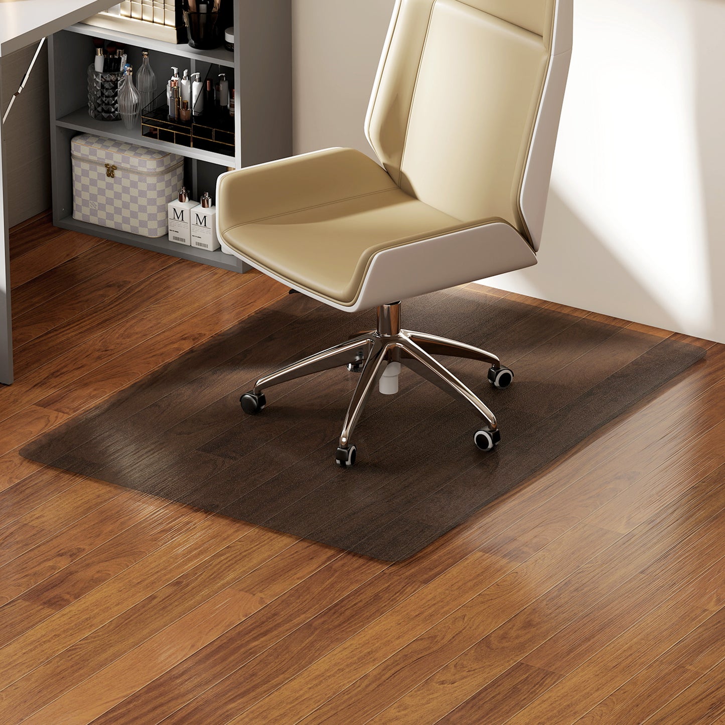 Home Office Hard Floor Protector Chair Mat Non Slip Frosted, Black