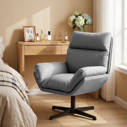 Accent Chair with 360 Swivel Dark Grey