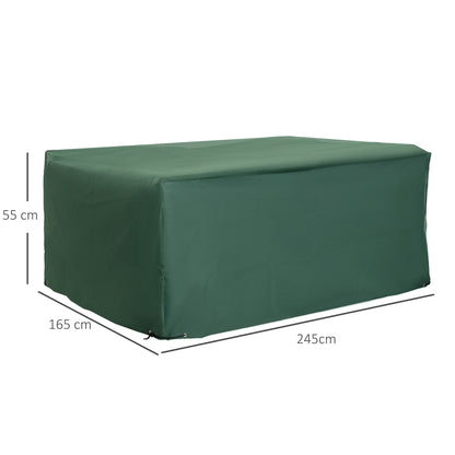 245x165x55cm UV Rain Protective Cover For Garden Patio Wicker Rattan