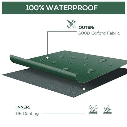 245x165x55cm UV Rain Protective Cover For Garden Patio Wicker Rattan