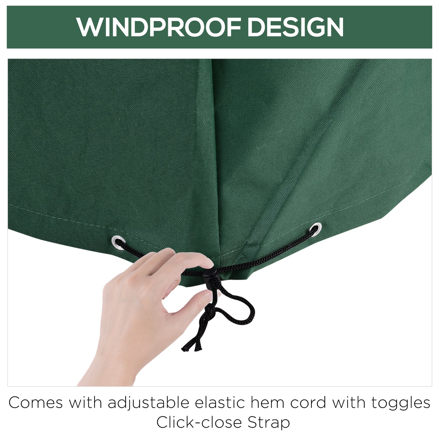 245x165x55cm UV Rain Protective Cover For Garden Patio Wicker Rattan