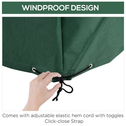 245x165x55cm UV Rain Protective Cover For Garden Patio Wicker Rattan