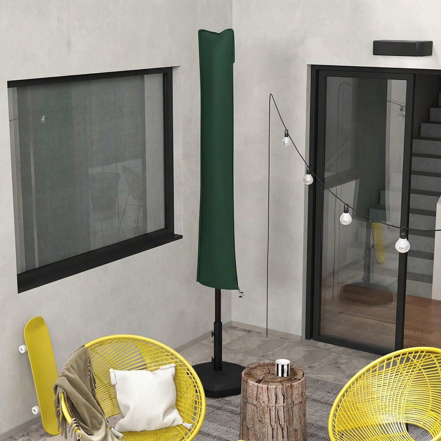 Parasol Cover, Patio Cantilever Cover, Banana Umbrella Cover, Green