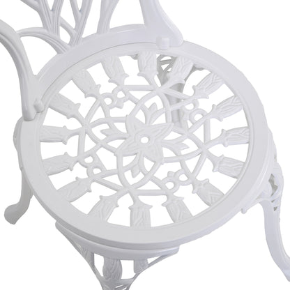 3 Piece Bistro Set, Aluminium Garden Furniture with Umbrella Hole