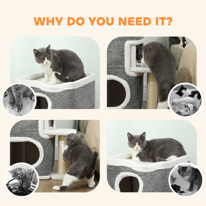 75 cm Cat Tree Cat Condo for Indoor Cats with Scratching Post