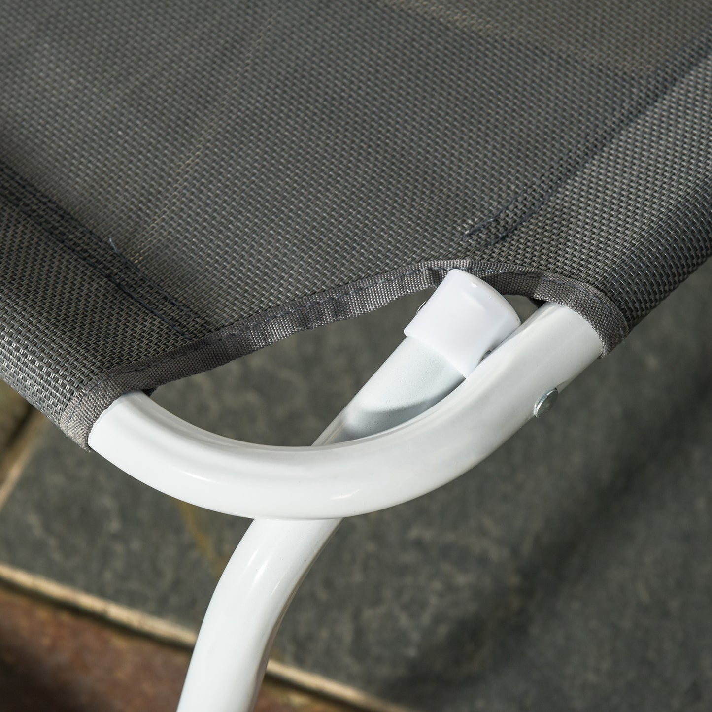 Folding Sun Lounger Garden Reclining Lounge Chair 4-Level Backrest