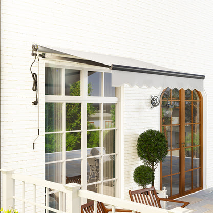 2.5 x 2m Electric Retractable Awning w/ Aluminium Frame Light Grey