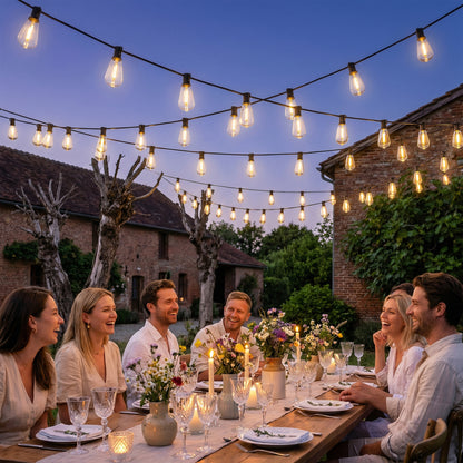 50 LED Curtain Lights, IP44 Waterproof Fairy Curtain Lights, Warm White