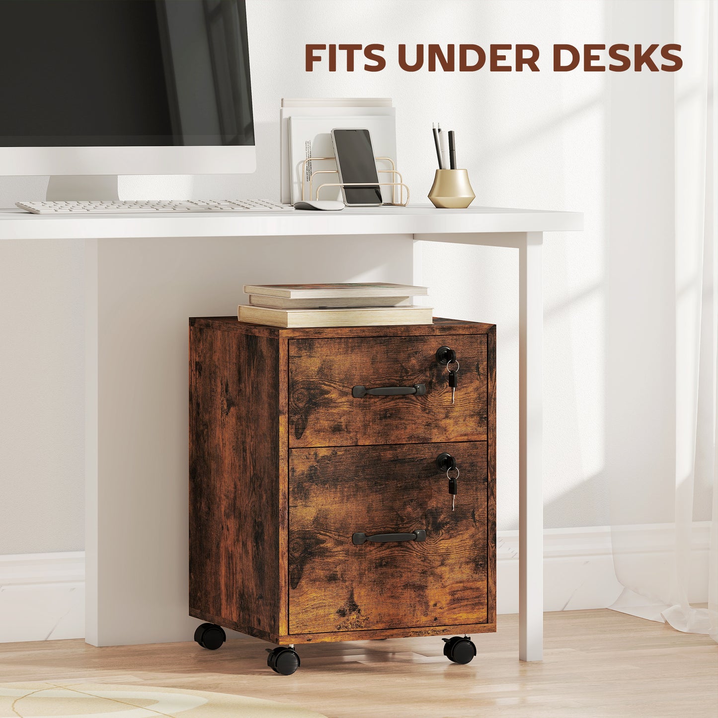 Vintage Sideboard Cabinet with 3 Chevron Doors, Natural Wood Finish