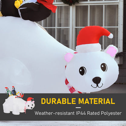 5ft Christmas Inflatable Polar Bear Penguin Lighted Lawn Garden Decor