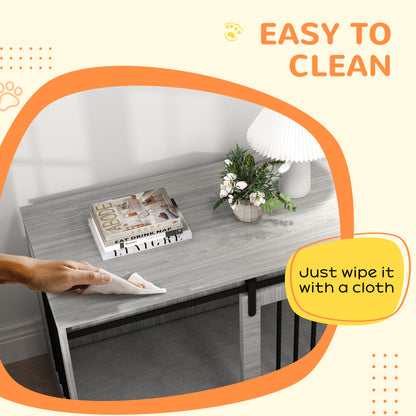 Dog Crate Furniture with Removable Cushion for XL-sized Dogs - Grey