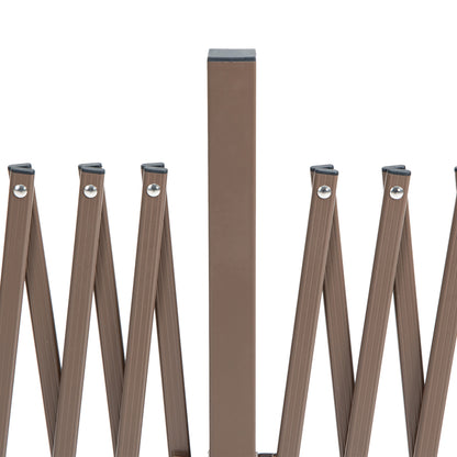 Expanding Trellis Fence Freestanding Movable Fence Foldable Garden Screen Panel Aluminium, 405cm x 103.5cm, Brown