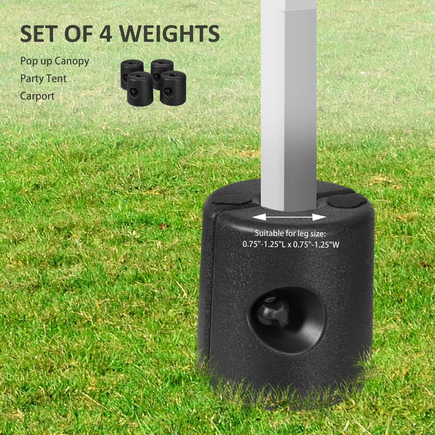 Gazebo Weights Set of 4 for Pop up Gazebo, 48KG