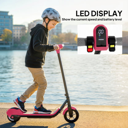 Electric Scooter, Lightweight E Scooter with LED Display, Pink