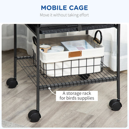 Steel Bird Cage,Large Budgie Cage for Cockatiels and Parakeets