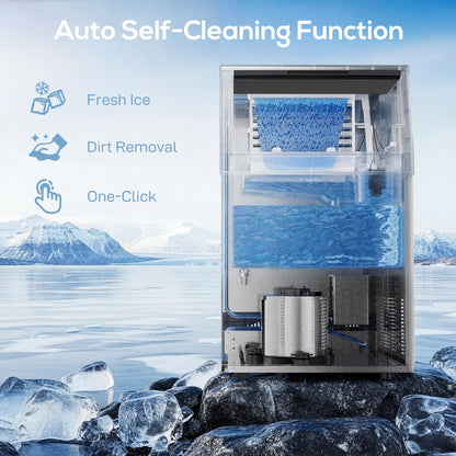 36kg/24H Commercial Ice Maker Machine with Auto Self-Cleaning