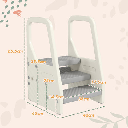 Toddler Tower, Adjustable 3 Step Kitchen Stool Helper for 2-5 Years