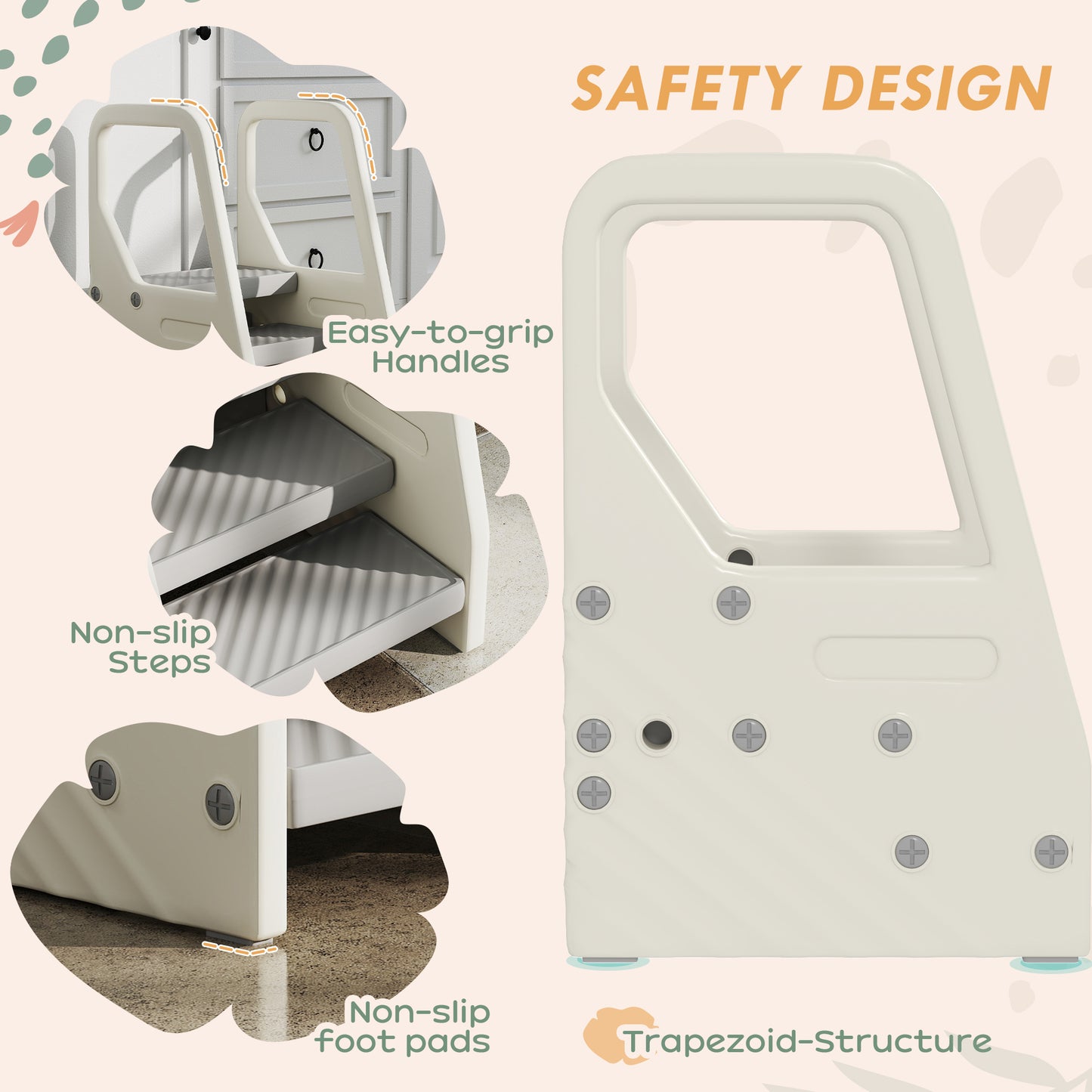 Toddler Tower, Adjustable 3 Step Kitchen Stool Helper for 2-5 Years