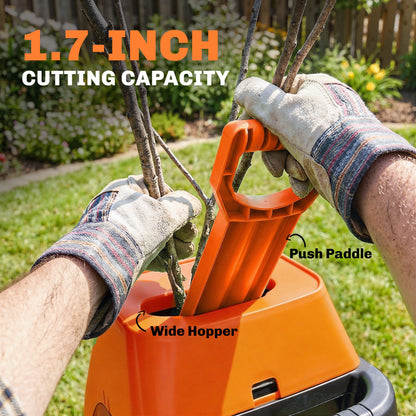 2500W Electric Wood Chipper with 45L Collection Bag