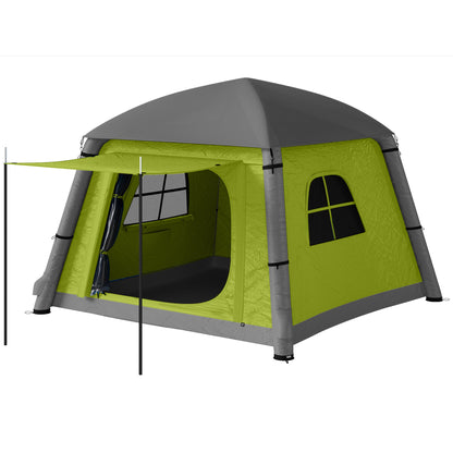 Inflatable Camping Tent, Easy Setup 2 Man Tent, Green