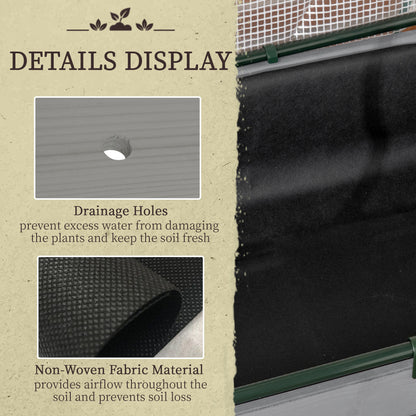 Raised Garden Bed w/ PE Cover, Use for Patio, Garden, Dark Grey