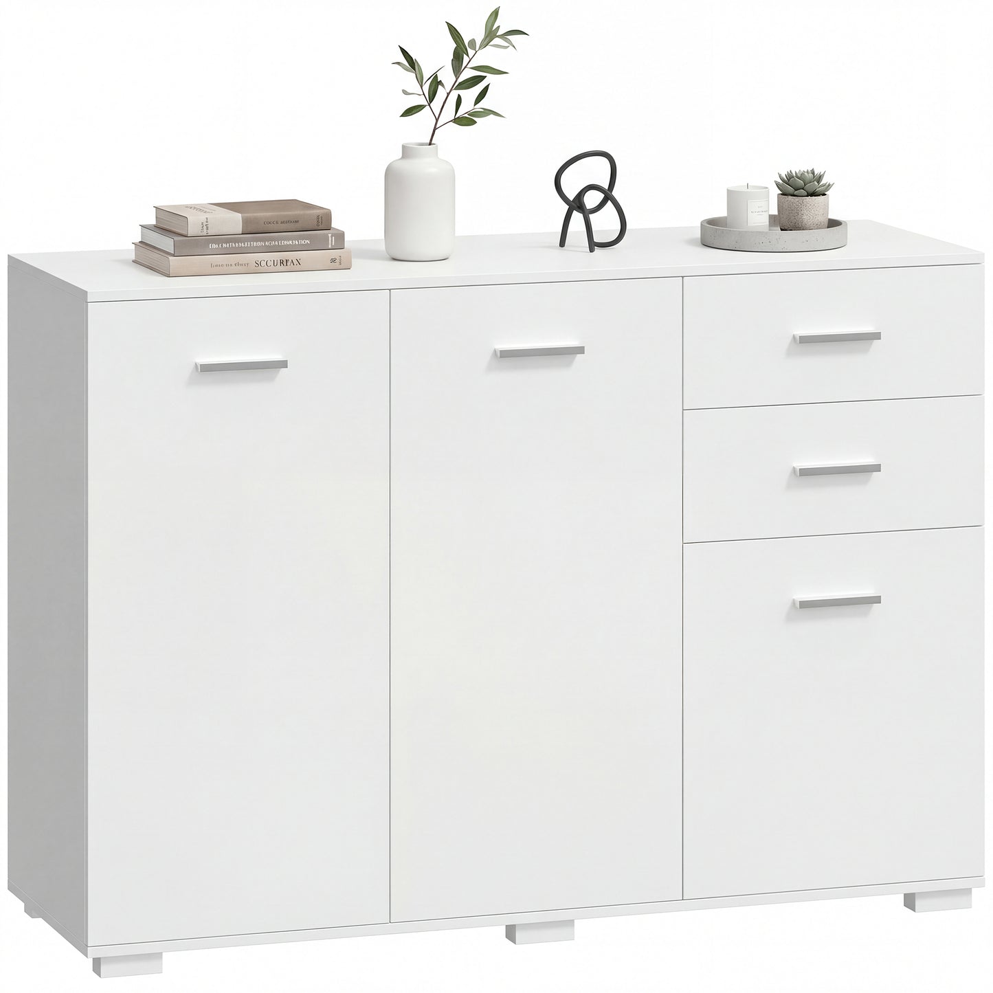 Modern Sideboard Kitchen Storage Cabinet, White