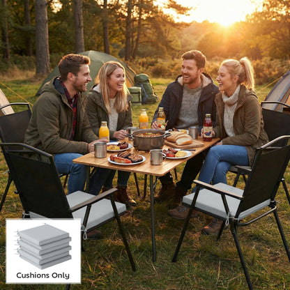 Seat Cushions with Machine Washable Cover Light Grey