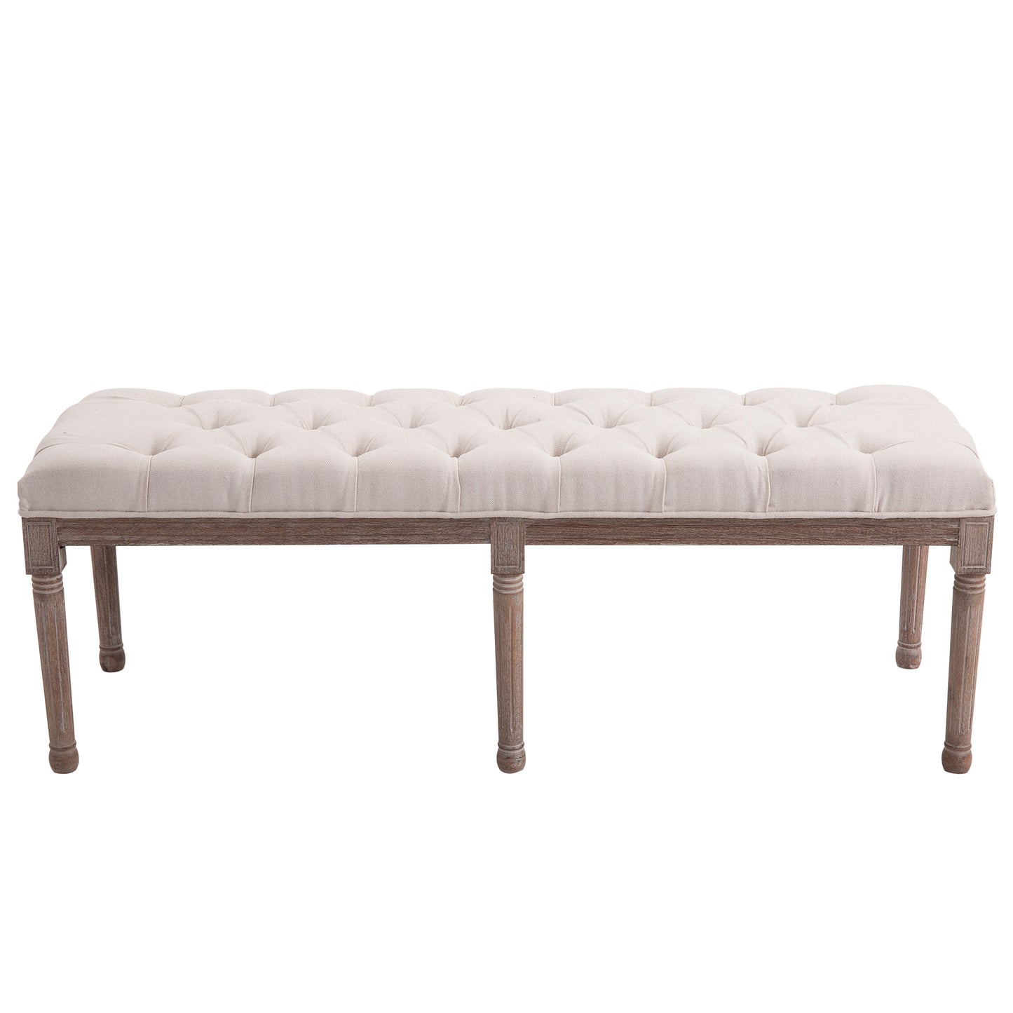 Stool Bench 3 Person Chic Button Tufted  Bedside Seat End Hallway