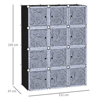 DIY Wardrobe Portable Interlocking Plastic Modular Closet Cube Organiser