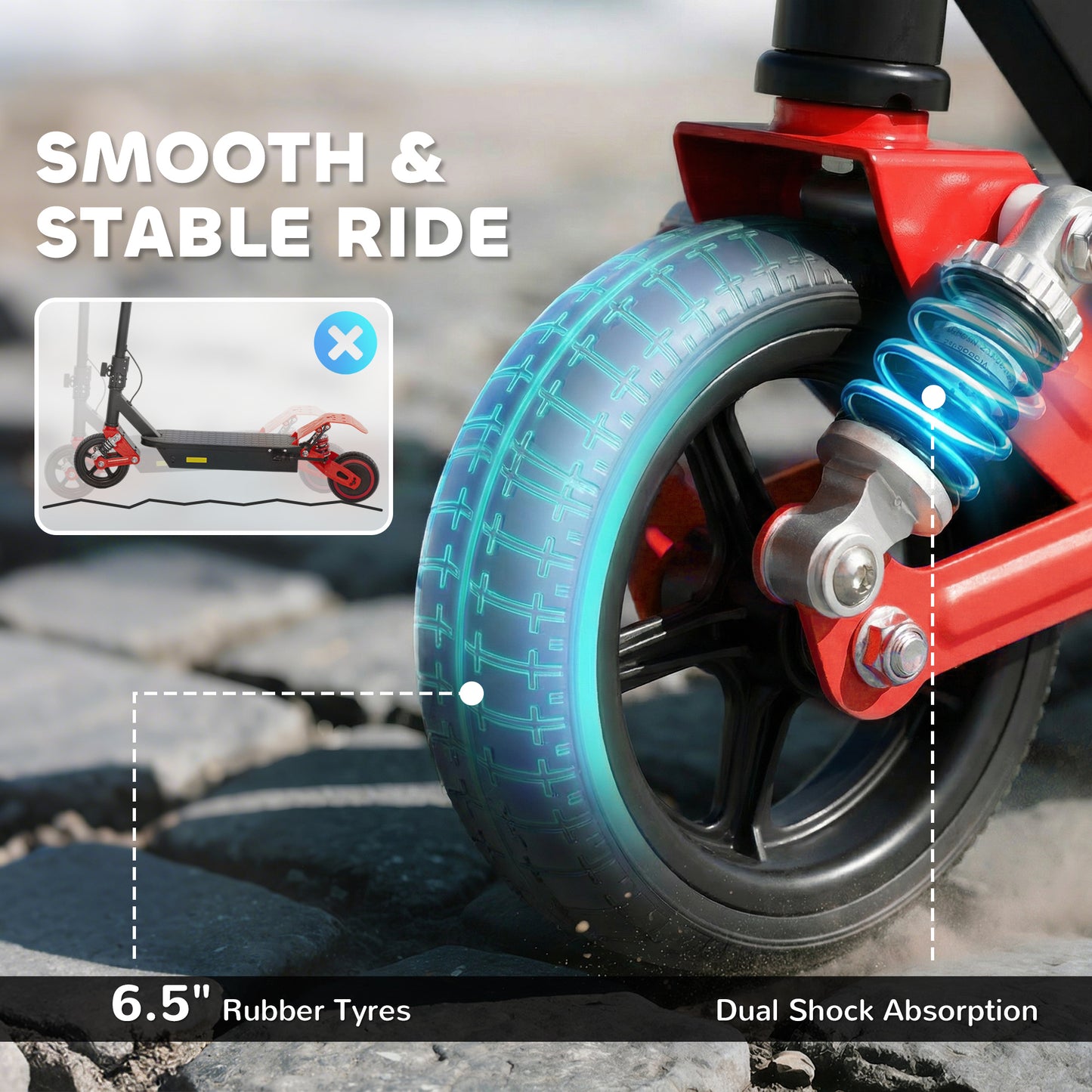 Electric Scooter for Kids with LCD Display, Up to 15 KM/H, Red
