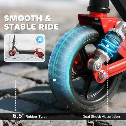 Electric Scooter for Kids with LCD Display, Up to 15 KM/H, Red