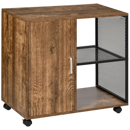 Printer Stand Home Office Mobile Cabinet Organizer with Castors, Door