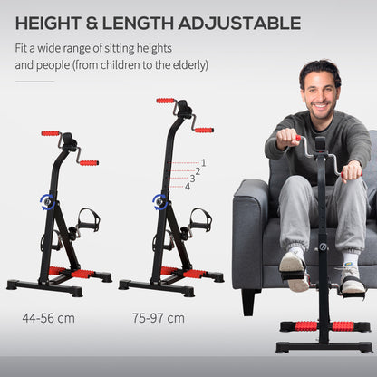 Pedal Rehabilitation Exercise Bike for Seniors and Elderly Black&Red
