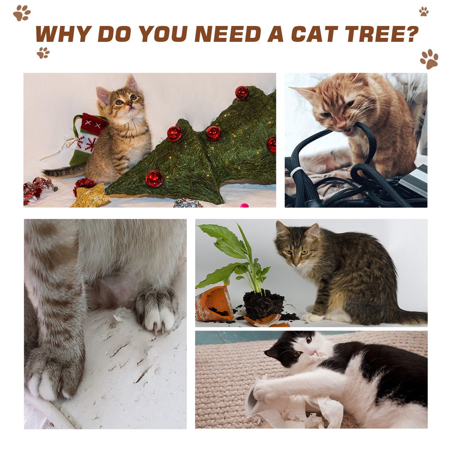Multi-Level Cat Tree Tower Activity Center w/ Scratching Posts Condo