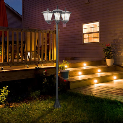 1.8m Traditional Victorian Style - Solar Post Lamp with Sensor