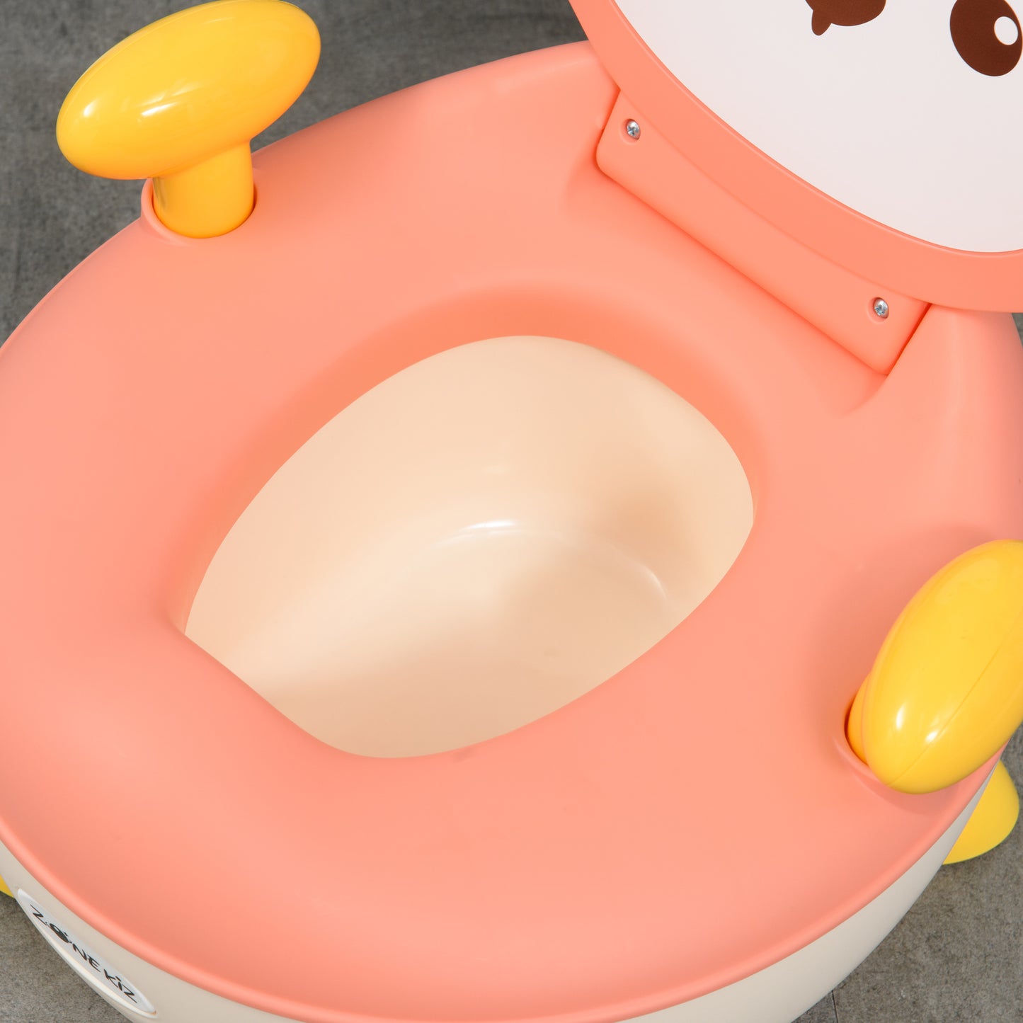 Baby Potty Training Toilet, Toddler Toilet Seat with Splash Guard, Backrest, Anti-Tip Feet, Side Handles, Easy to Clean, Portable Travel Potty for Boys and Girls 6 to 36 Months, Fox Shape
