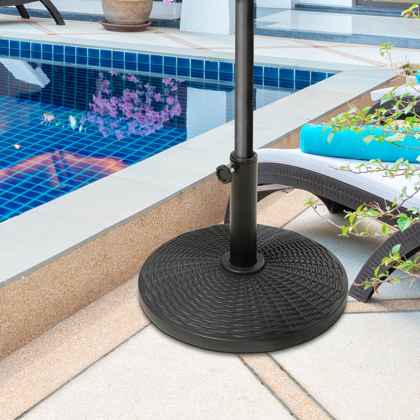 11.5kg Patio Weighted Umbrella Base Parasol Holder Outdoor Stand