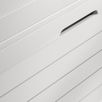 Narrow Shoe Storage Cabinet with 3 Flip Drawers, White