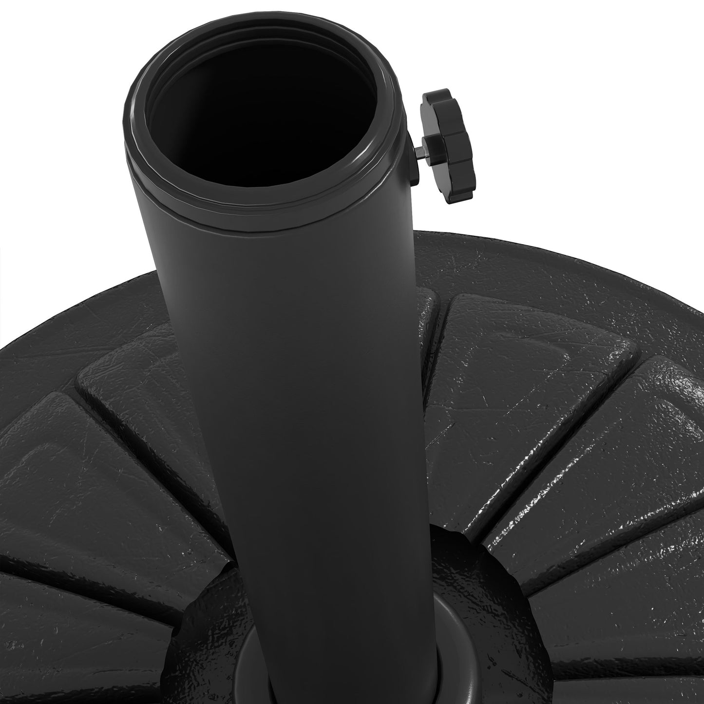 13 kg Patio Umbrella Base Stand, Concrete Umbrella Holder, Black