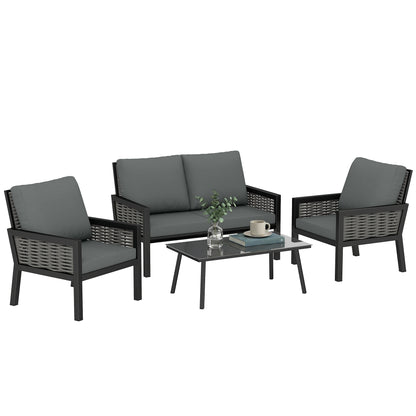 Rattan Garden Furniture Set, Outdoor Furniture Conversation Set