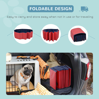 Pet Pool Swimming Bath Portable Cat Dog Foldable Puppy Bathtub Φ100 x 30H