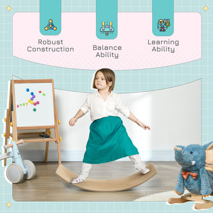 Kids Wooden Balance Board for Children, for 3-8 Years Old, Natural