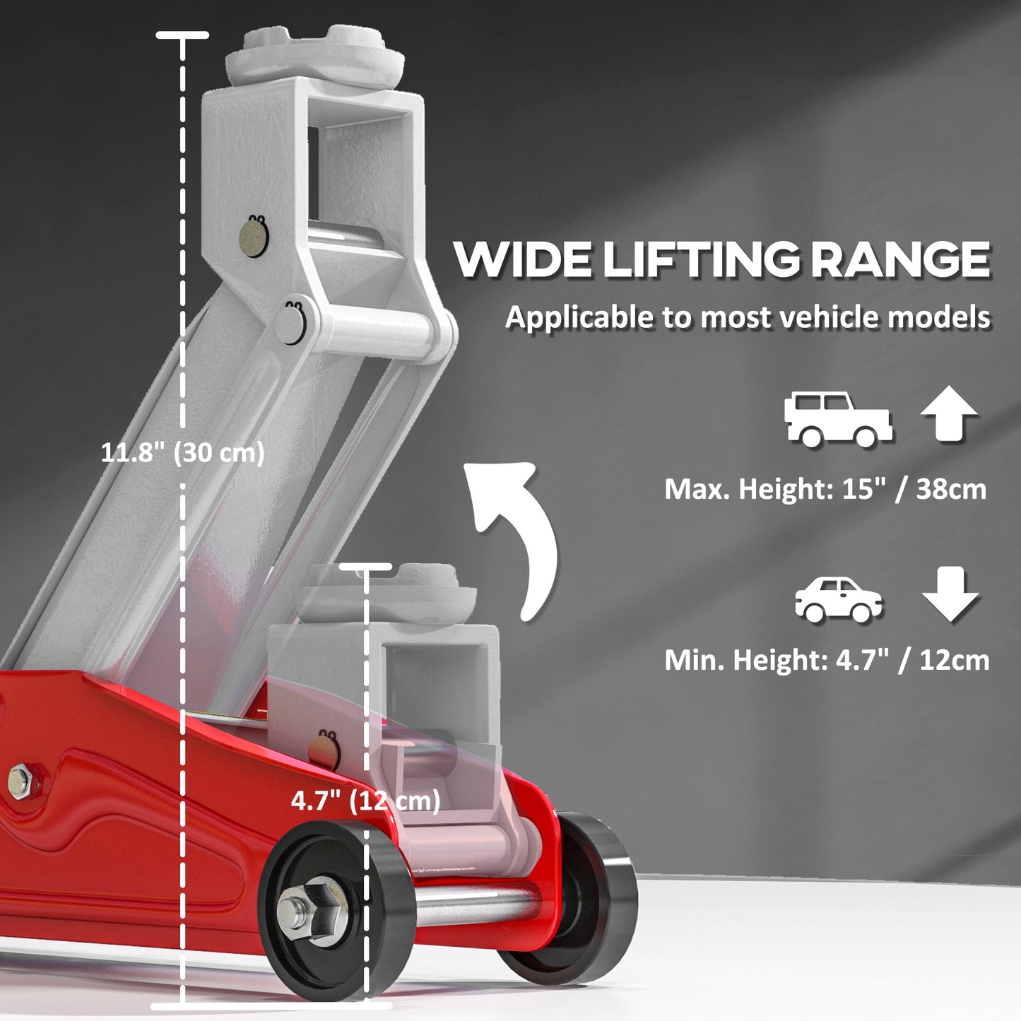 Hydraulic Low Profile Car Jack 2 Ton Capacity for Car Garage Tyre Repair