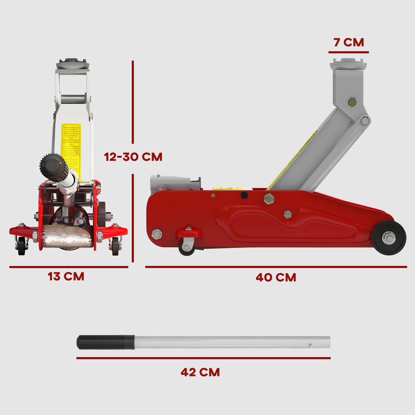 Hydraulic Low Profile Car Jack 2 Ton Capacity for Car Garage Tyre Repair
