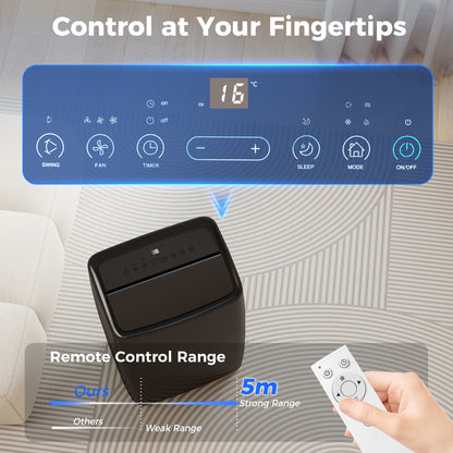 12,000 BTU Portable Air Conditioner Unit with Remote, 24H Timer, 35m²