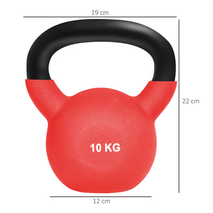 10KG Kettlebell with Soft Body and Non-Slip Handle, Red