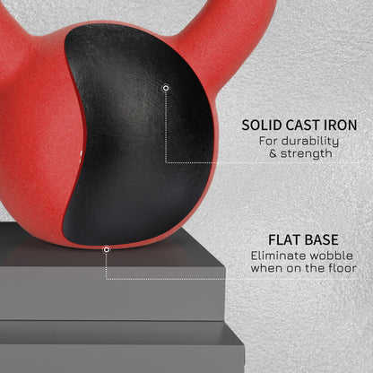 10KG Kettlebell with Soft Body and Non-Slip Handle, Red